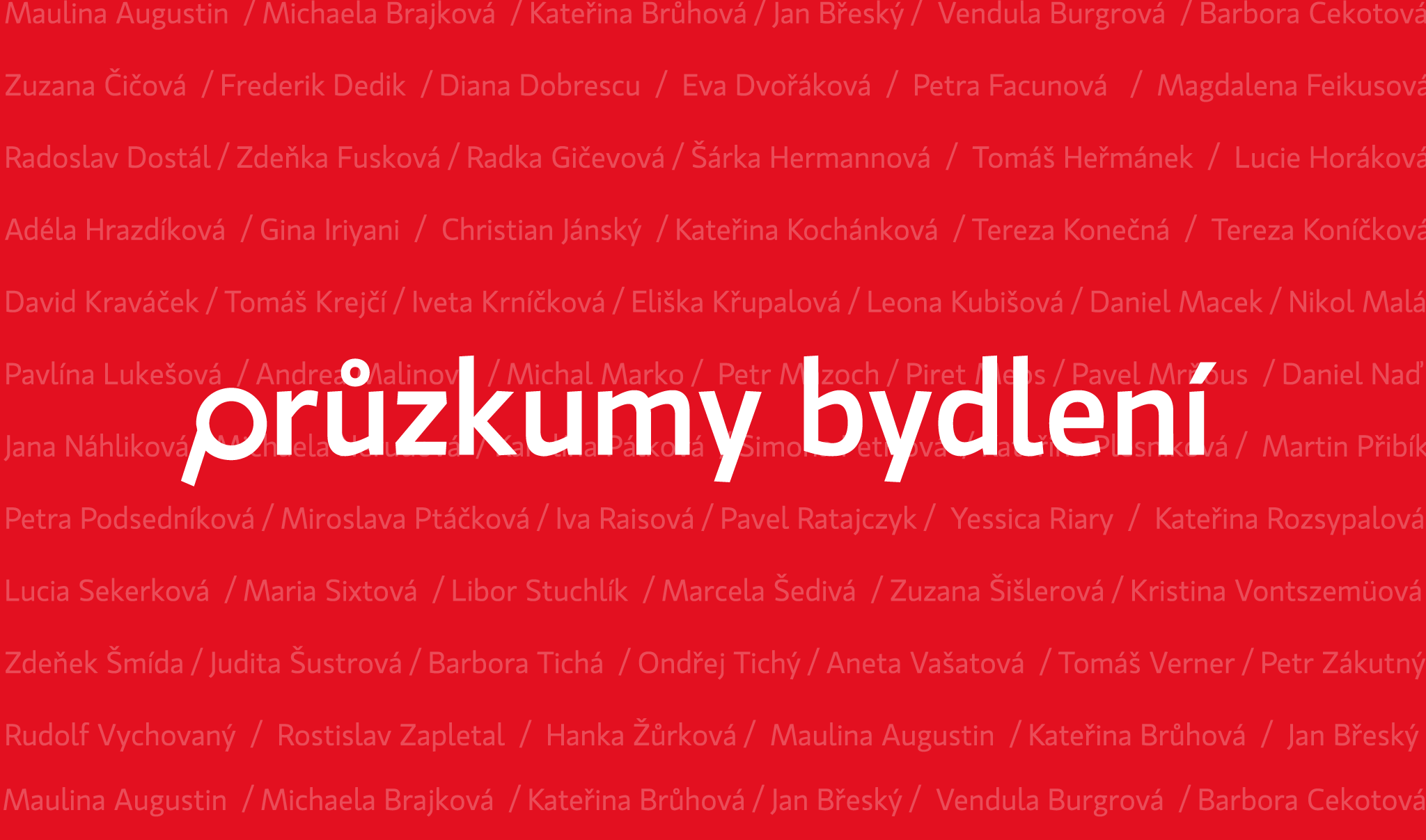 banner k výstavě průzkumy bydlení