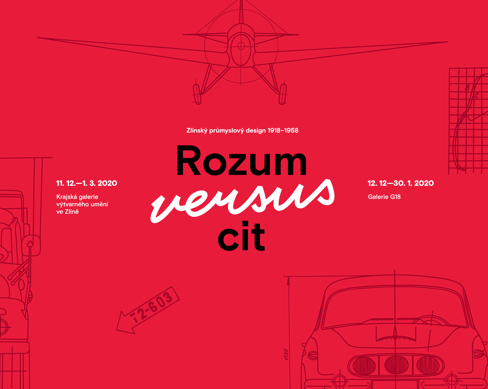 banner k výstavě Rozum versus cit