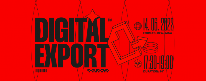 červený plakát digital export
